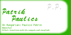 patrik paulics business card